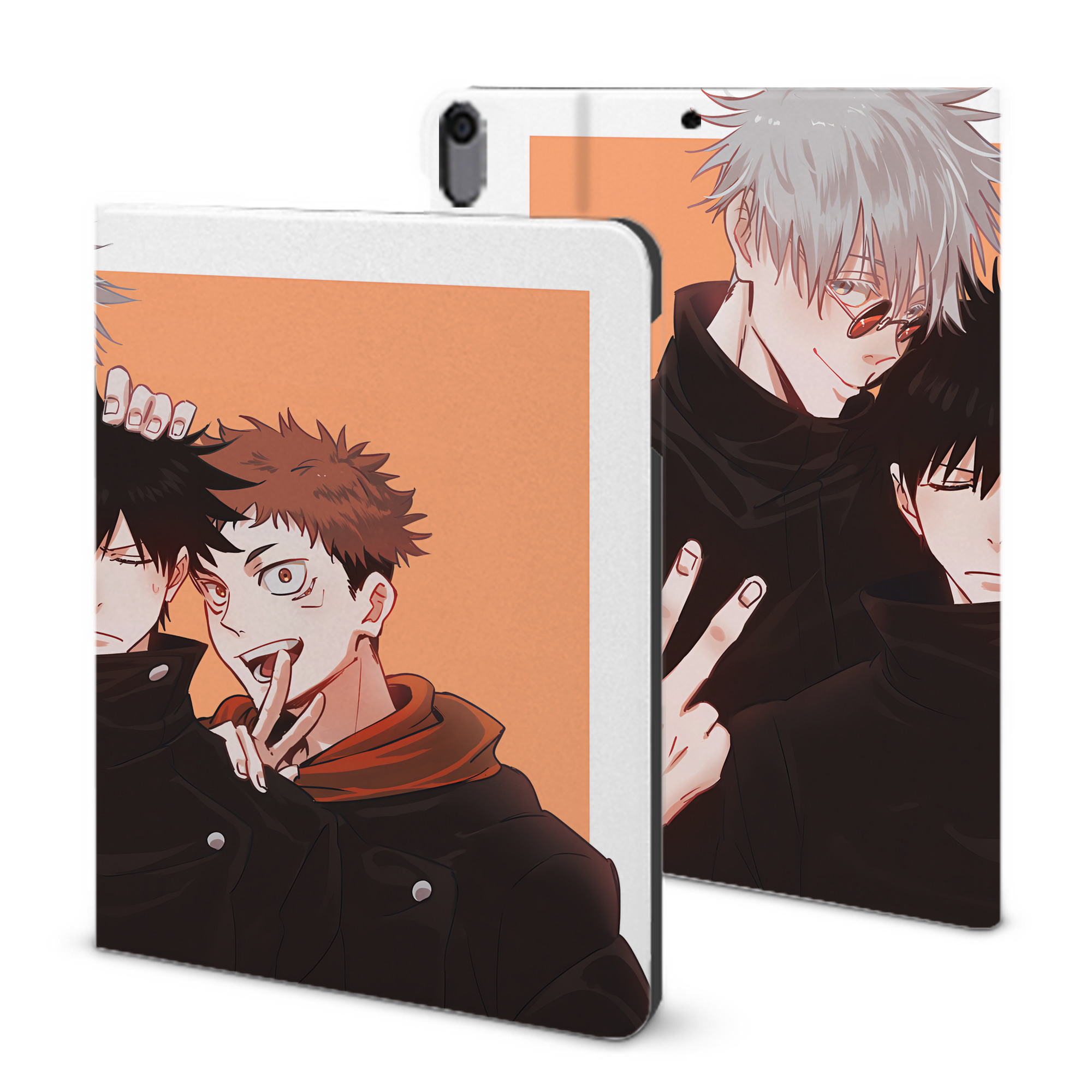 （画像用） 呪術廻戦 Jujutsu Kaisen IPad ケース ブック型 PUレザー TPU 耐衝撃 軽量 薄型 ペン収納なし 全面保護 IPad 各モデル対応
